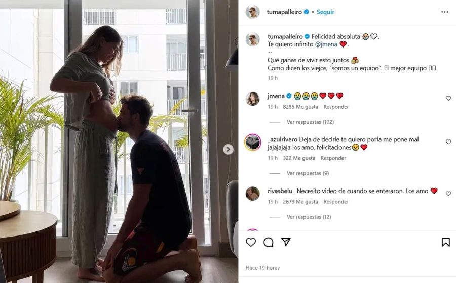 El tierno mensaje de Matías Palleiro a Jimena Barón