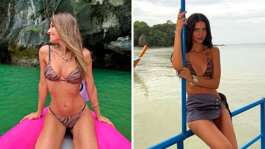 Pampita y Zaira Nara lucieron sus bikinis animal print