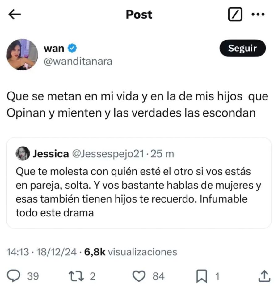 El furioso descargo de Wanda Nara