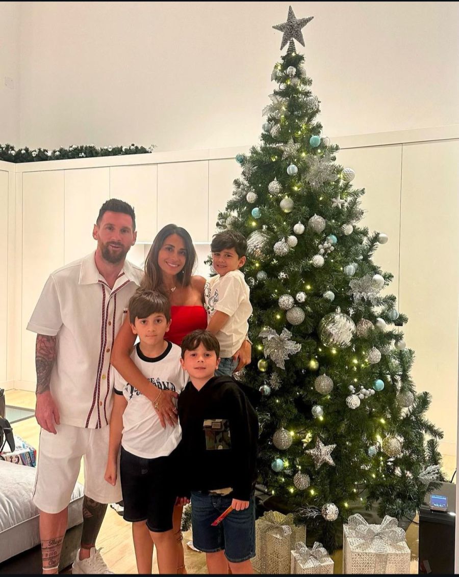 La Navidad de Antonela Roccuzzo y Lionel Messi