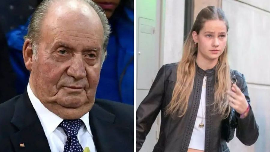 Juan Carlos I y su nieta, Irene Urdangarin