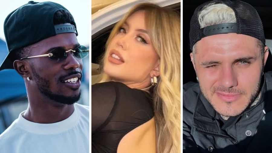 Keita Baldé, Wanda Nara y Mauro Icardi 