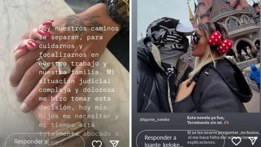 Las imágenes que confirmaron la separación de Wanda Nara y L-Gante