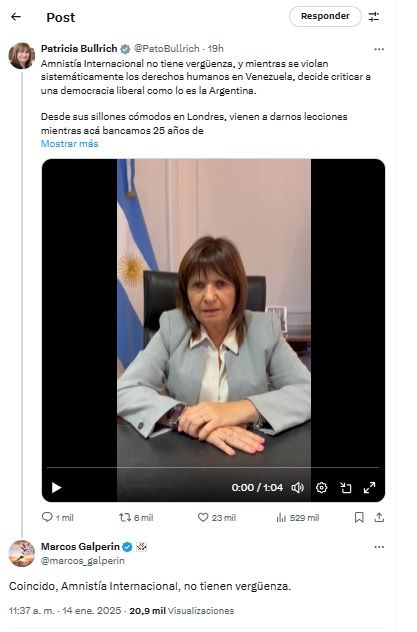 Marcos Galperin respaldó a Patricia Bullrich