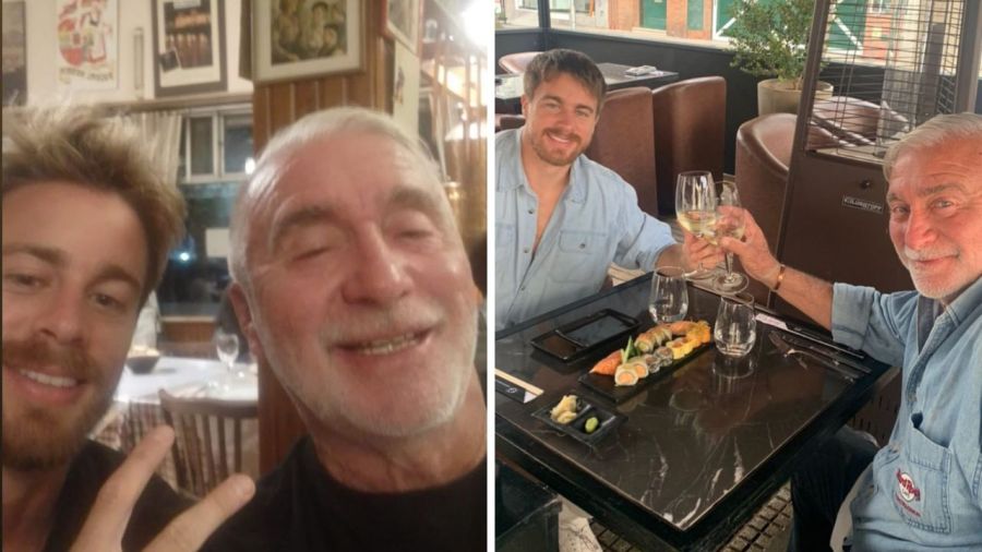 Stefano Di Aloy junto a su padre, César Di Aloy