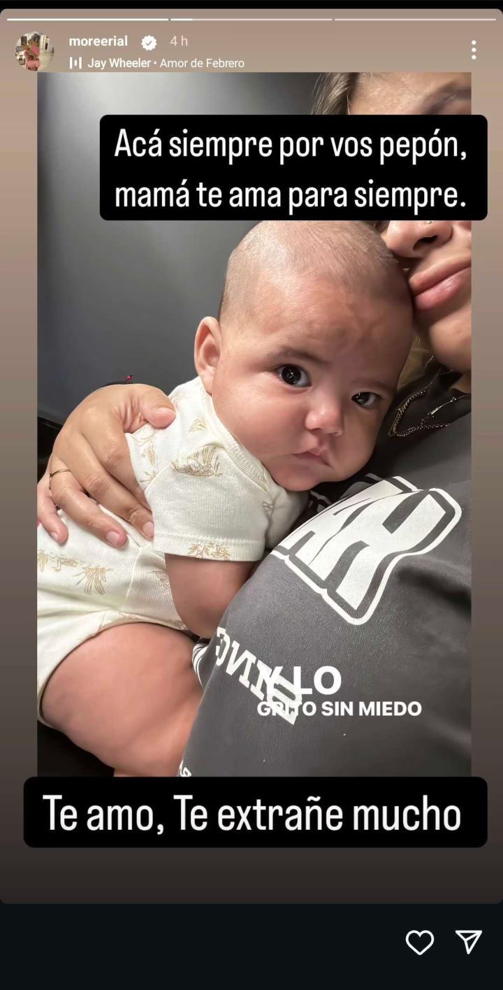 La foto del reencuentro de Morena Rial con su hijo