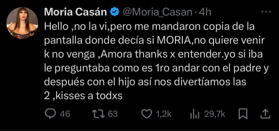 Moria Casán contra Juana Viale