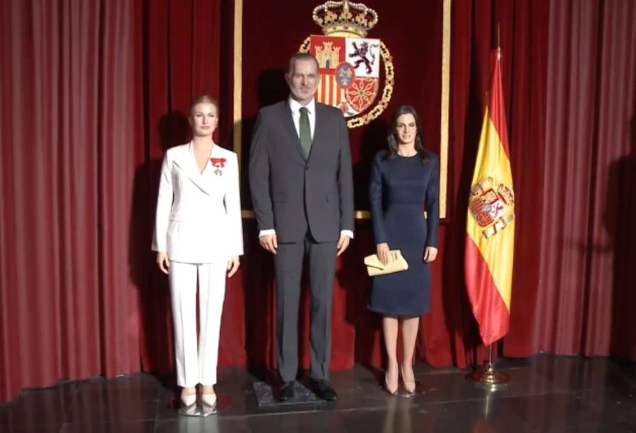 Las figuras de cera de Leonor, Felipe y Letizia