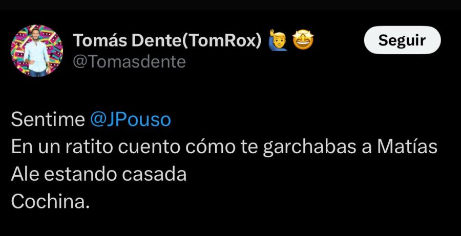 La amenaza de Tomás Dente a Josefina Pouso