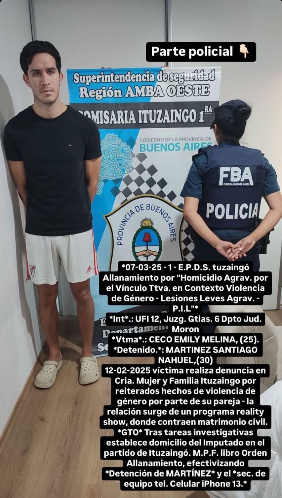 Santiago Martínez detenido