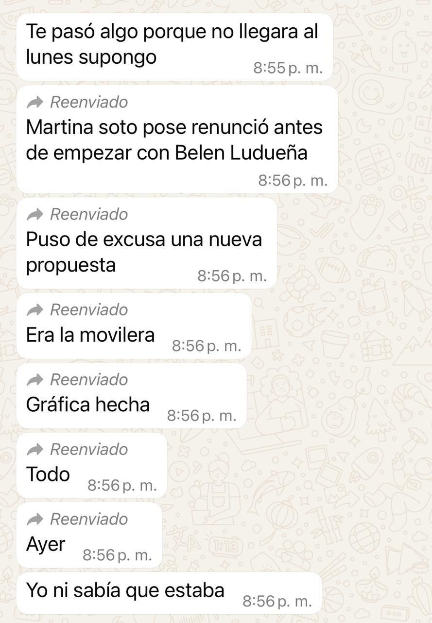 Se bajó Martina Soto Pose