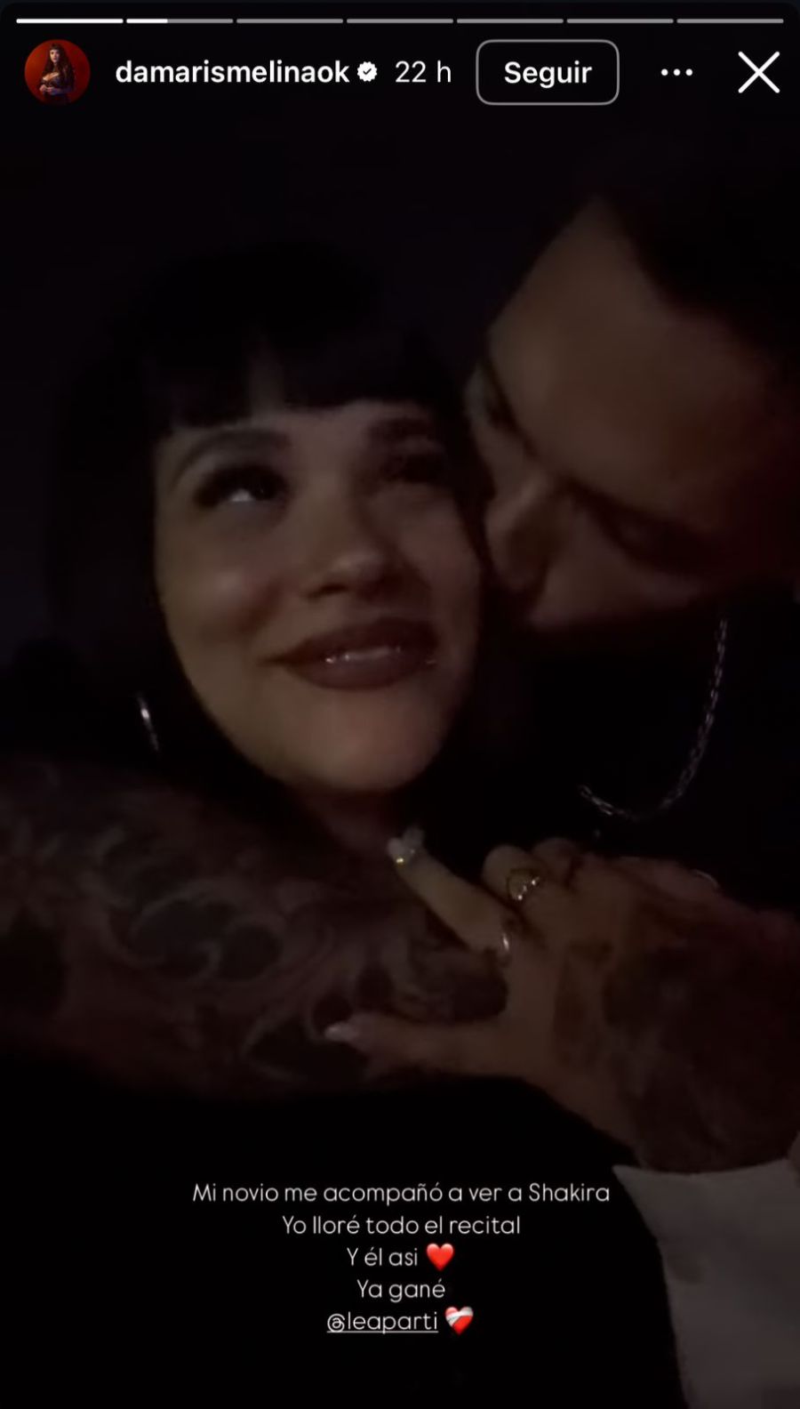 Damaris Melina y su novio Leo