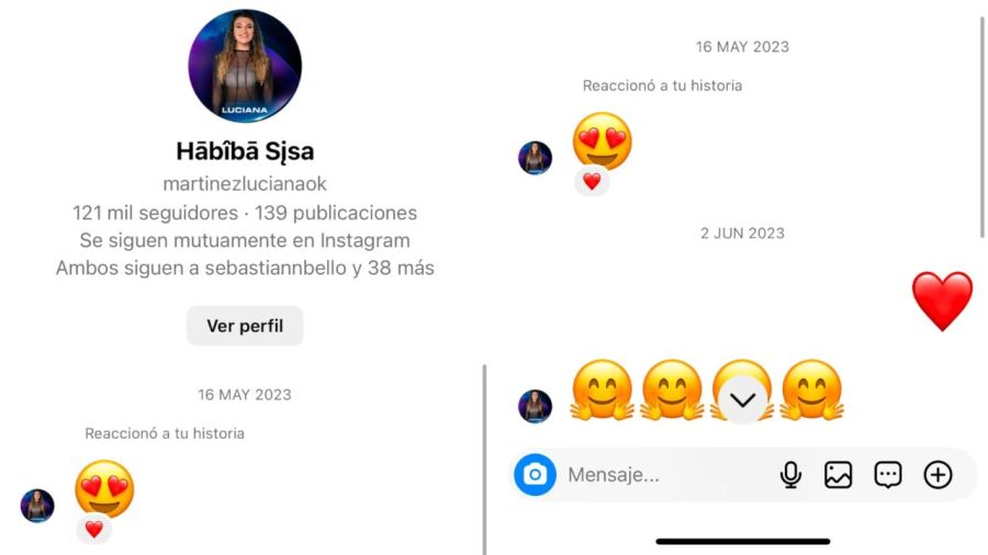 Los chats entre Joel Ojeda y Luciana Martínez