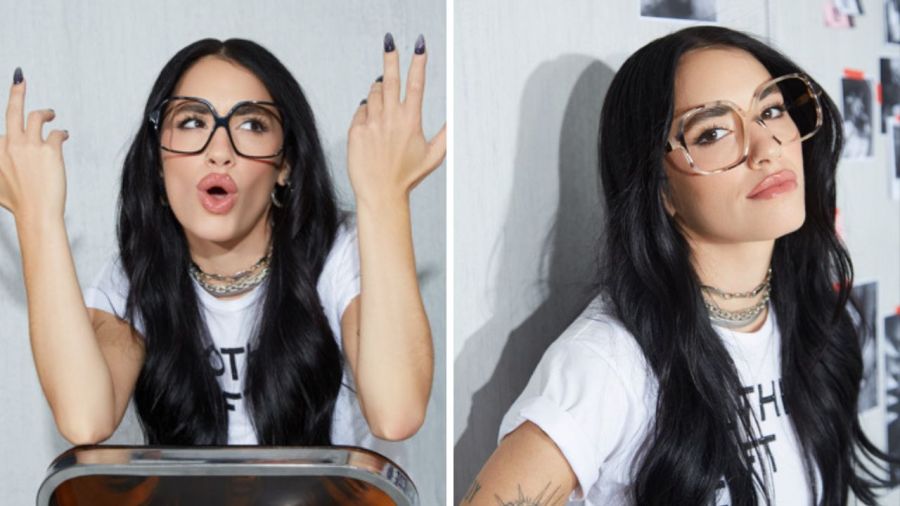 Lali con los lentes Majo