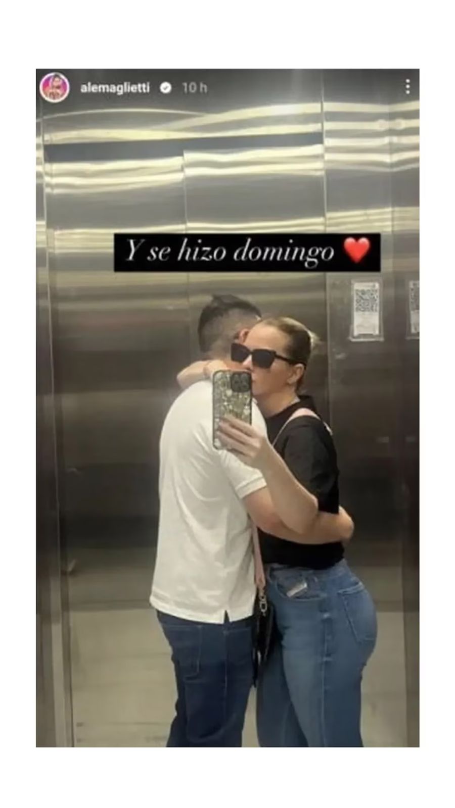 Alejandra Maglietti y su pareja, Juan Manuel