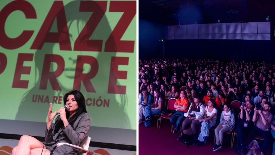 Sala llena para Cazzu en la Feria del Libro