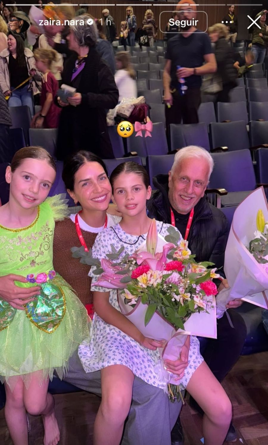 Isabella, Zaira, Francesca y Andrés