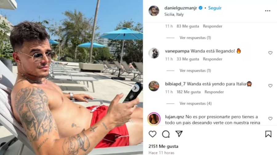 La publicación de Daniel Guzmán Jr que despertó rumores de romance con Wanda Nara