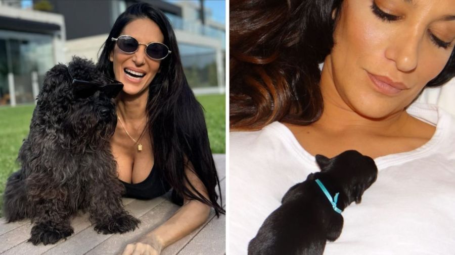 Silvina Escudero y su perro Titán