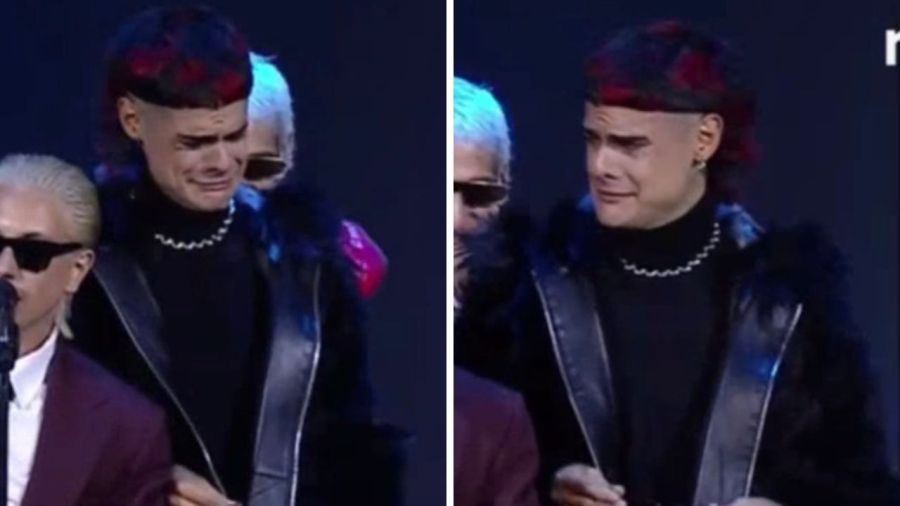 La emoción de Catriel en el escenario