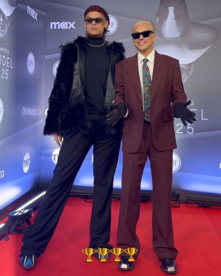 Catriel y Paco Amoroso en la alfombra roja de los Premios Gardel 2025
