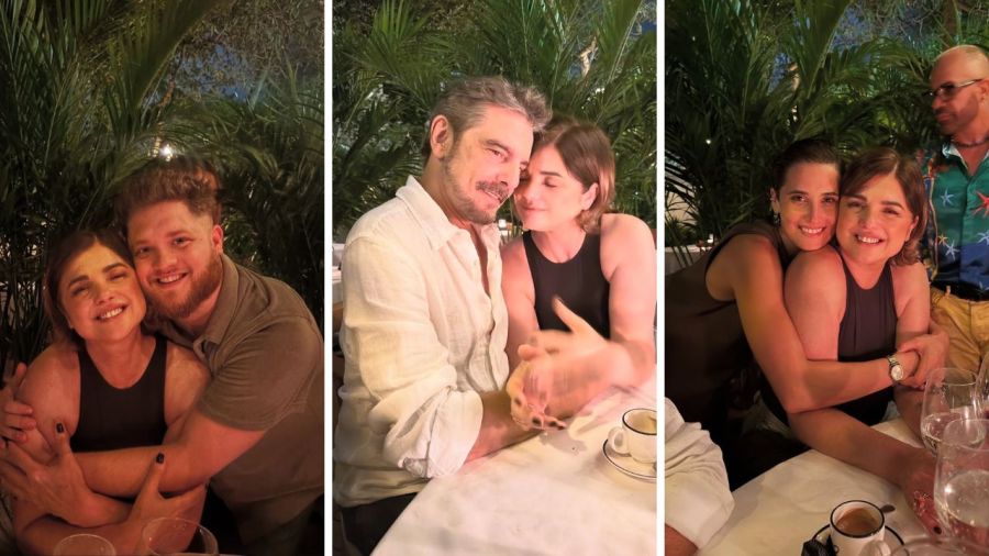 Araceli junto a Toto Kirzner, Fabián Mazzei y Flor Torrente