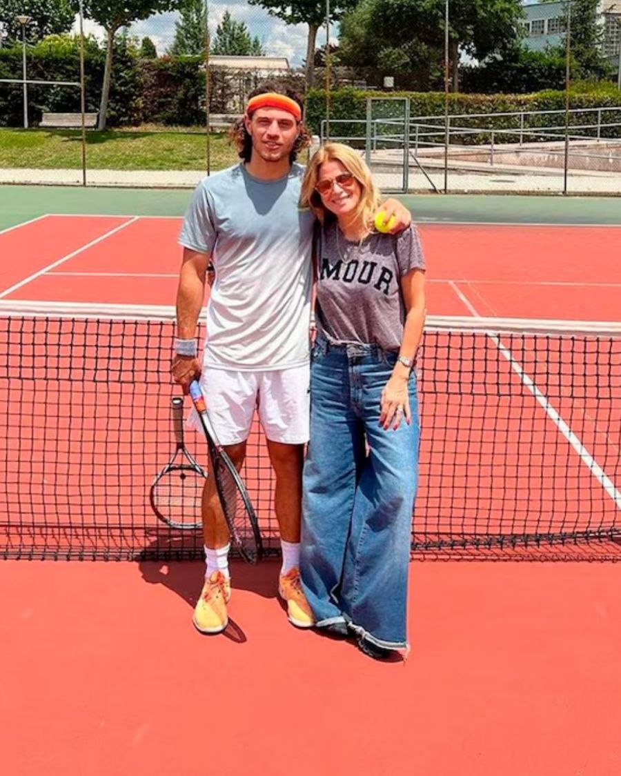 Flavia Palmiero y su hijo, Gianmarco
