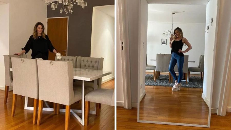 El living-comedor de Rocío Marengo