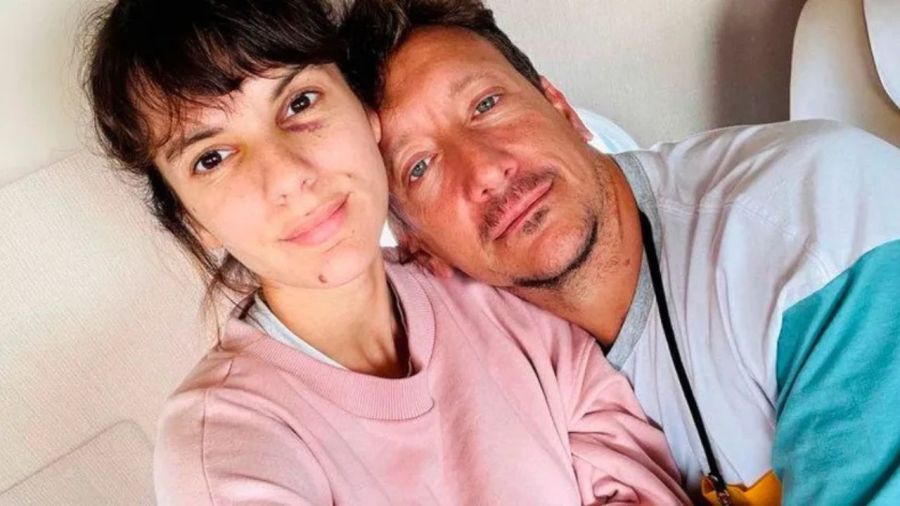 Gimena y Nico luego del accidente en Miami