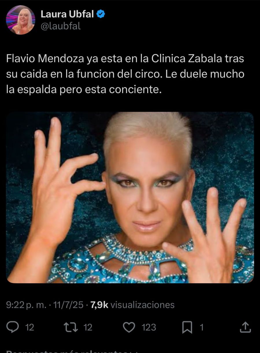 La información de Laura Ubfal sobre Flavio Mendoza
