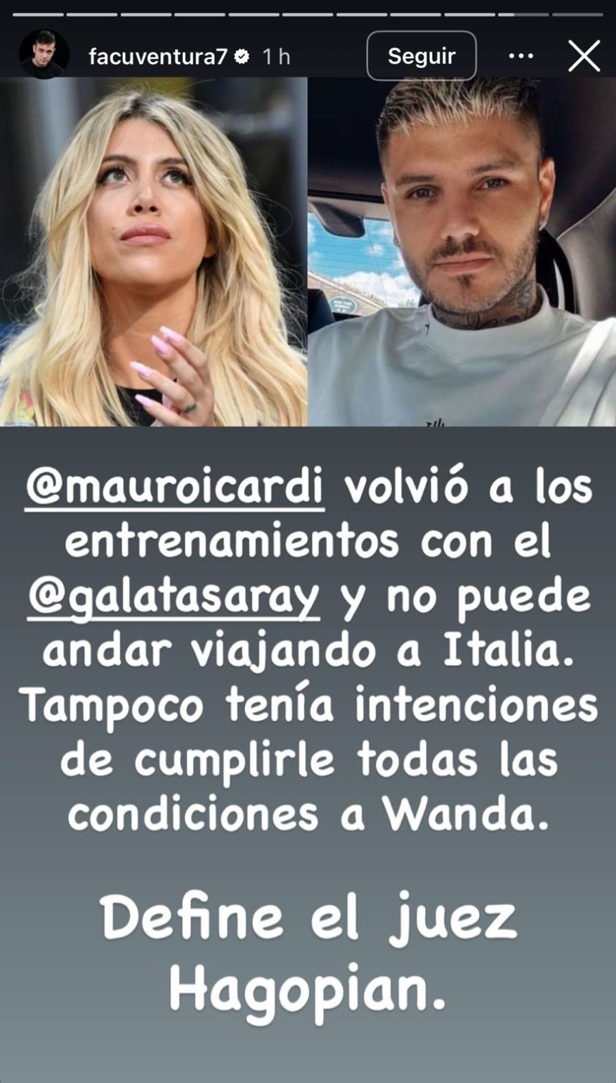 Facundo Ventura sobre Wanda y Mauro