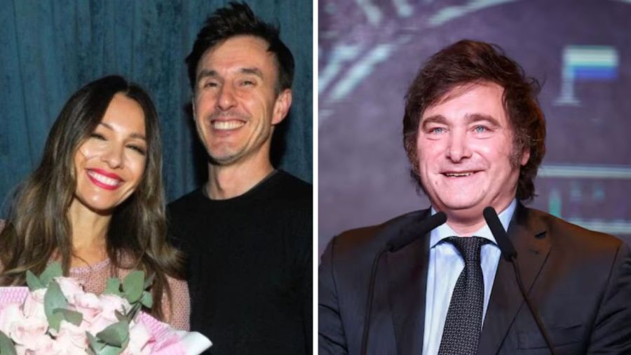 Pampita, Roberto García Moritán y Javier Milei