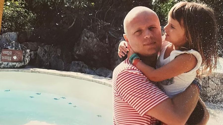 Sebastián Wainraich y su hija, Kiara