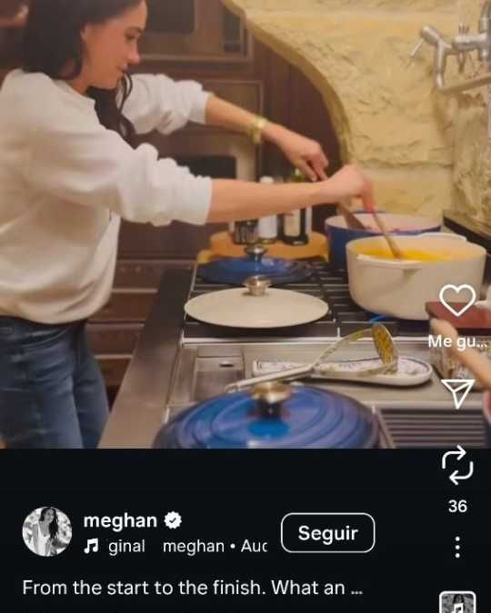 Meghan en la cocina