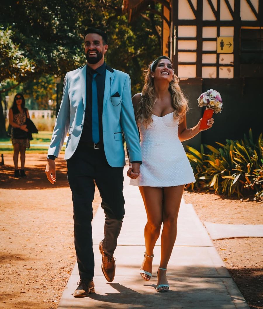 Flavio y Sol en su casamiento