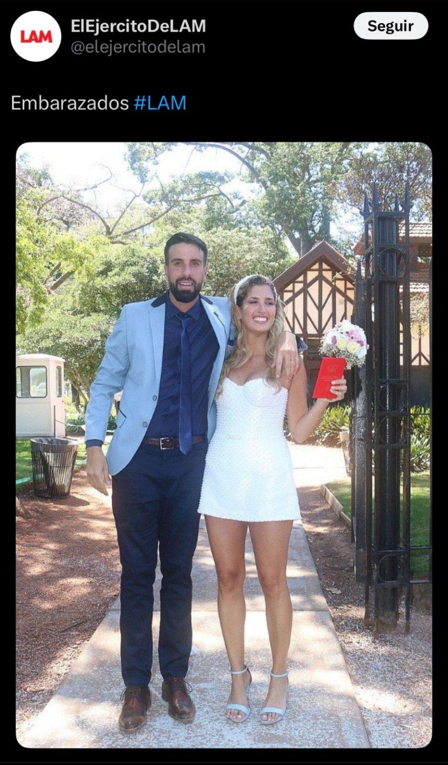 LAM confirmó el embarazo de Sol Nobile, la esposa de Flavio Azzaro