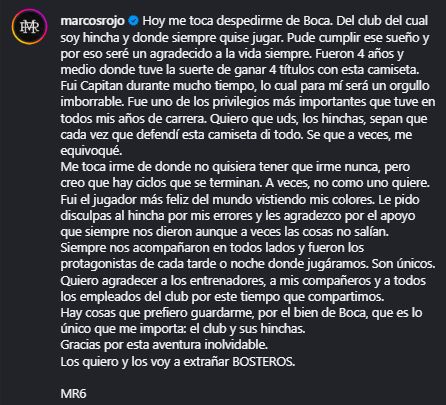 carta de despedida