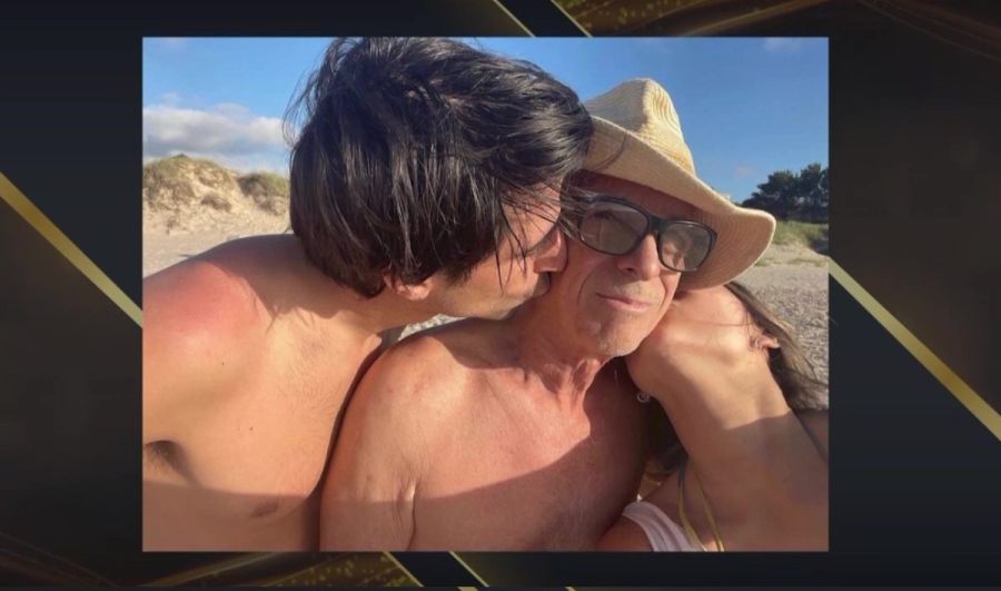 Gerardo Romano y sus hijos: Lucio y Rita.