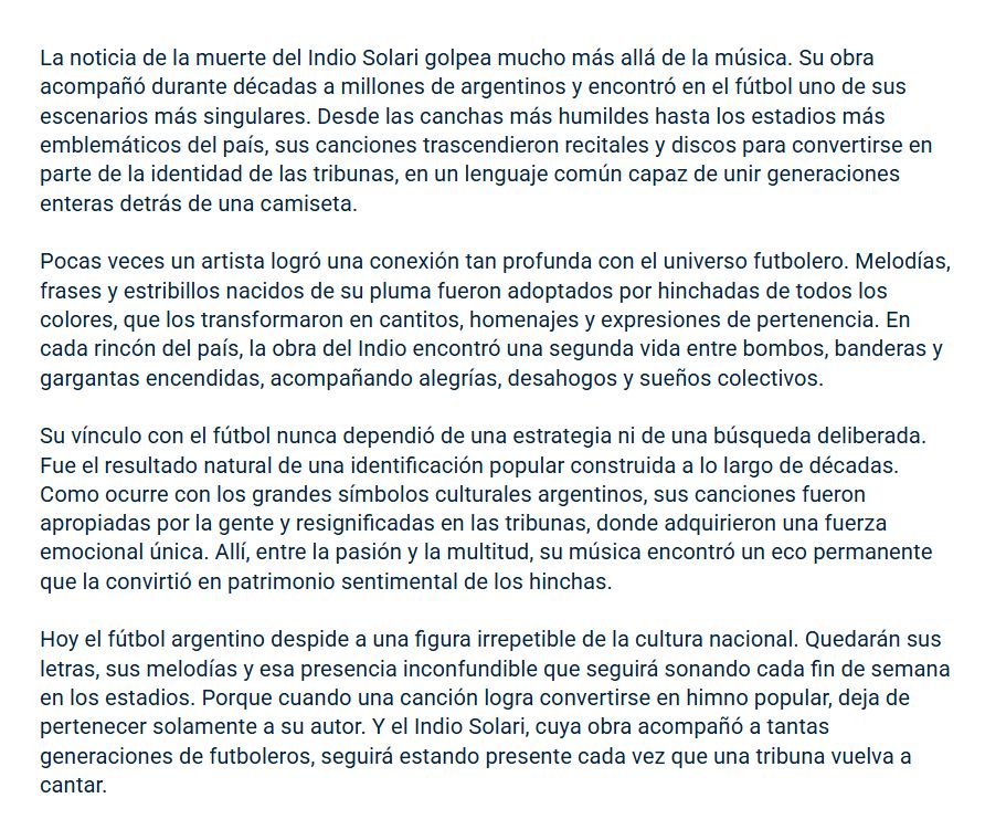 comunicado de la AFA