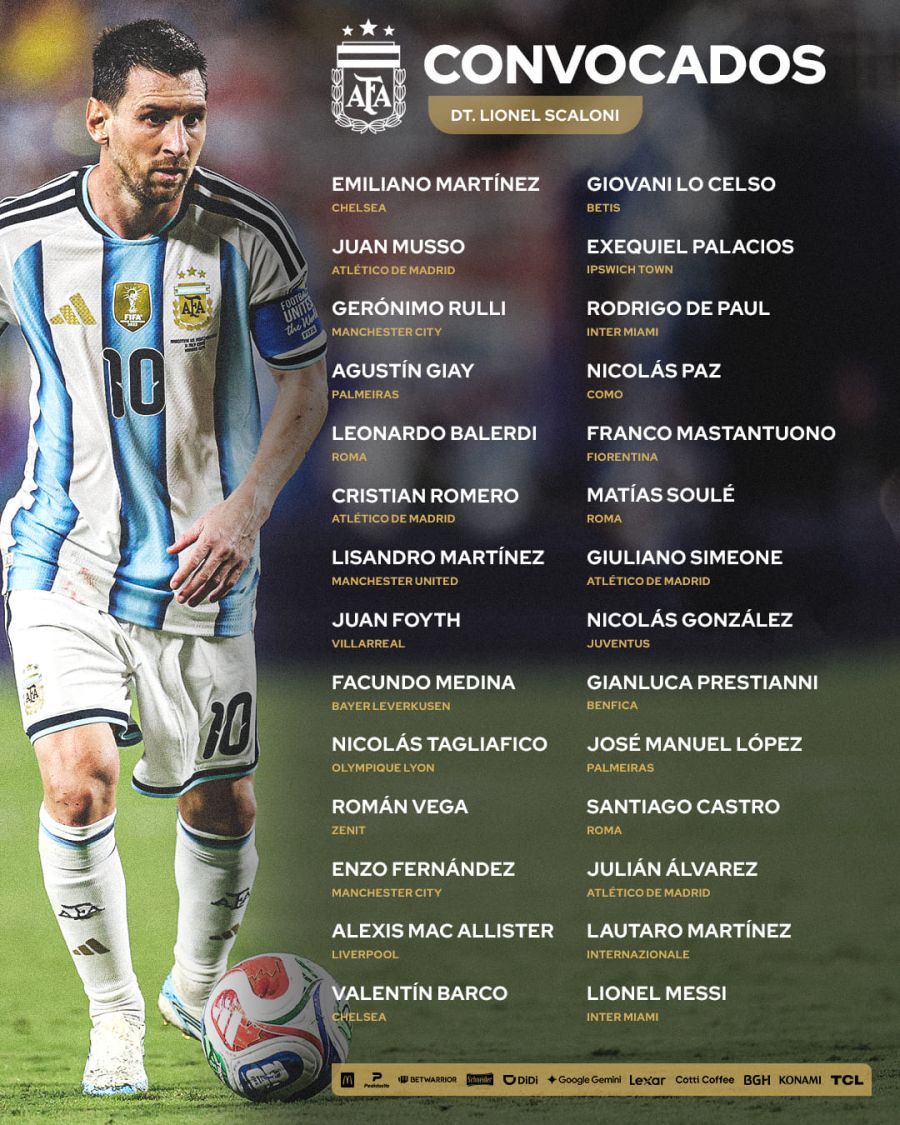 lista de convocados
