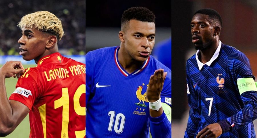 yamal, dembele y mbappe
