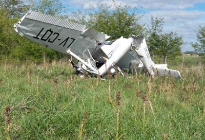 Cayó una avioneta en General Rodríguez: reportan dos heridos