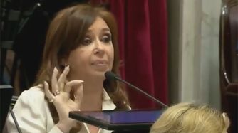Cristina Ferández de Kirchner en el Senado de la Nación