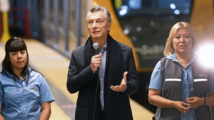 Macri en la inauguración de la nueva estación