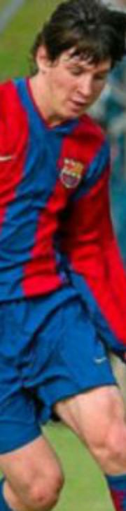 Lionel Messi en las inferiores del Barcelona.