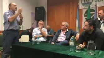 Sergio Berni cruzó a los gritos a Gustavo Menéndez.