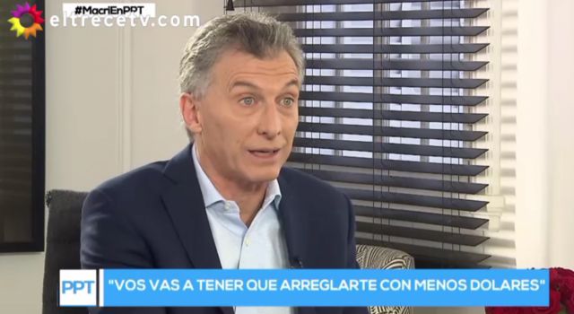 El presidente habló con Lanata sobre los recientes cambios en su equipo económico y reconoció que el Banco Central había