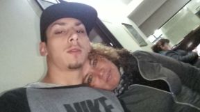 Federico Rearte, la víctima, junto a su madre Norma Córdoba