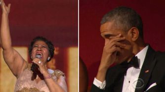 Aretha Franklin y Barack Obama