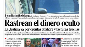 Portada del Diario PERFIL del domingo 19 de agosto de 2018.